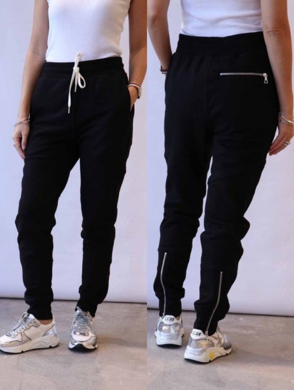 John Elliott Escobar Joggers Black Sweatpants Ankle Zip Size S